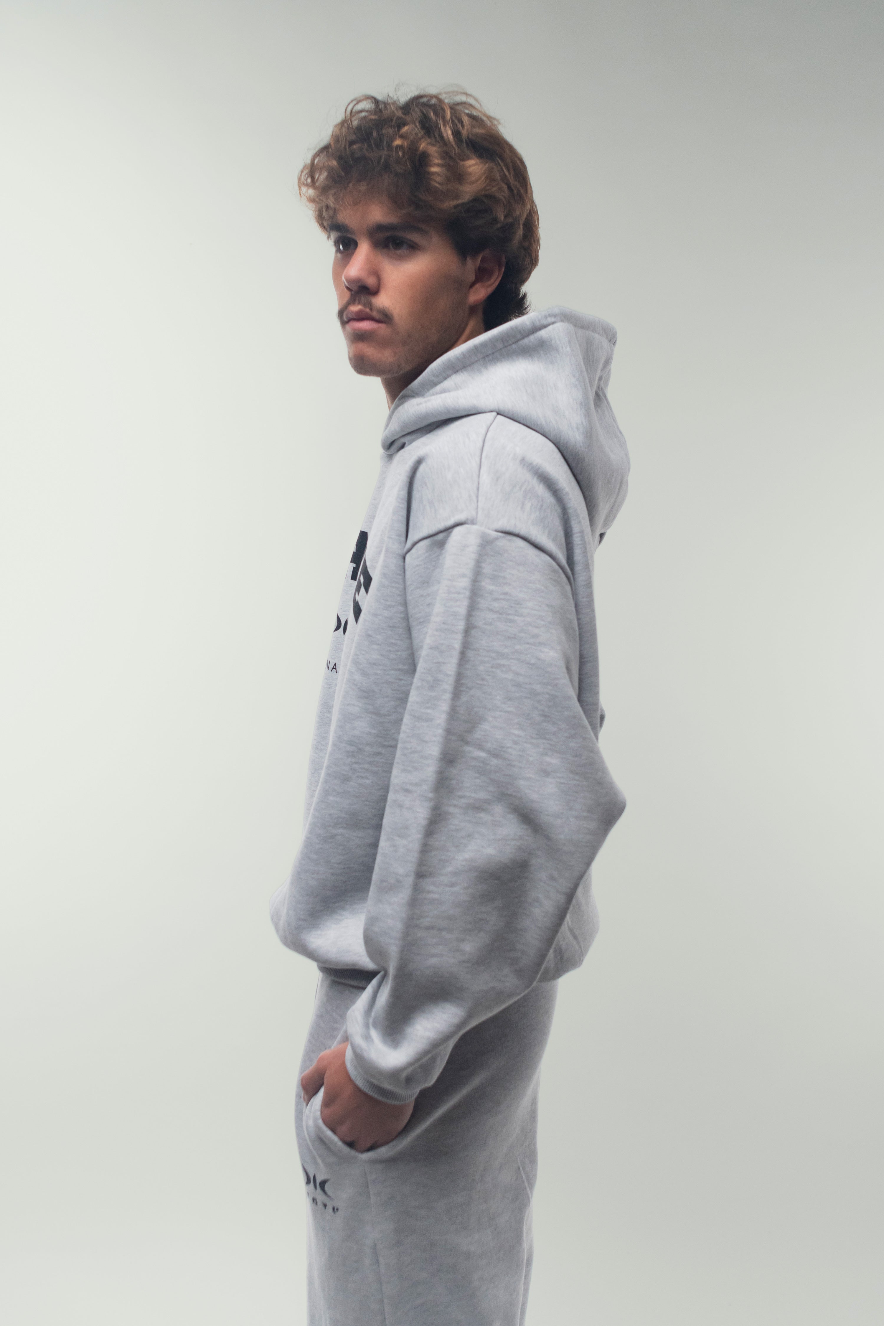Logo Back to Original Light Grey Hoodie