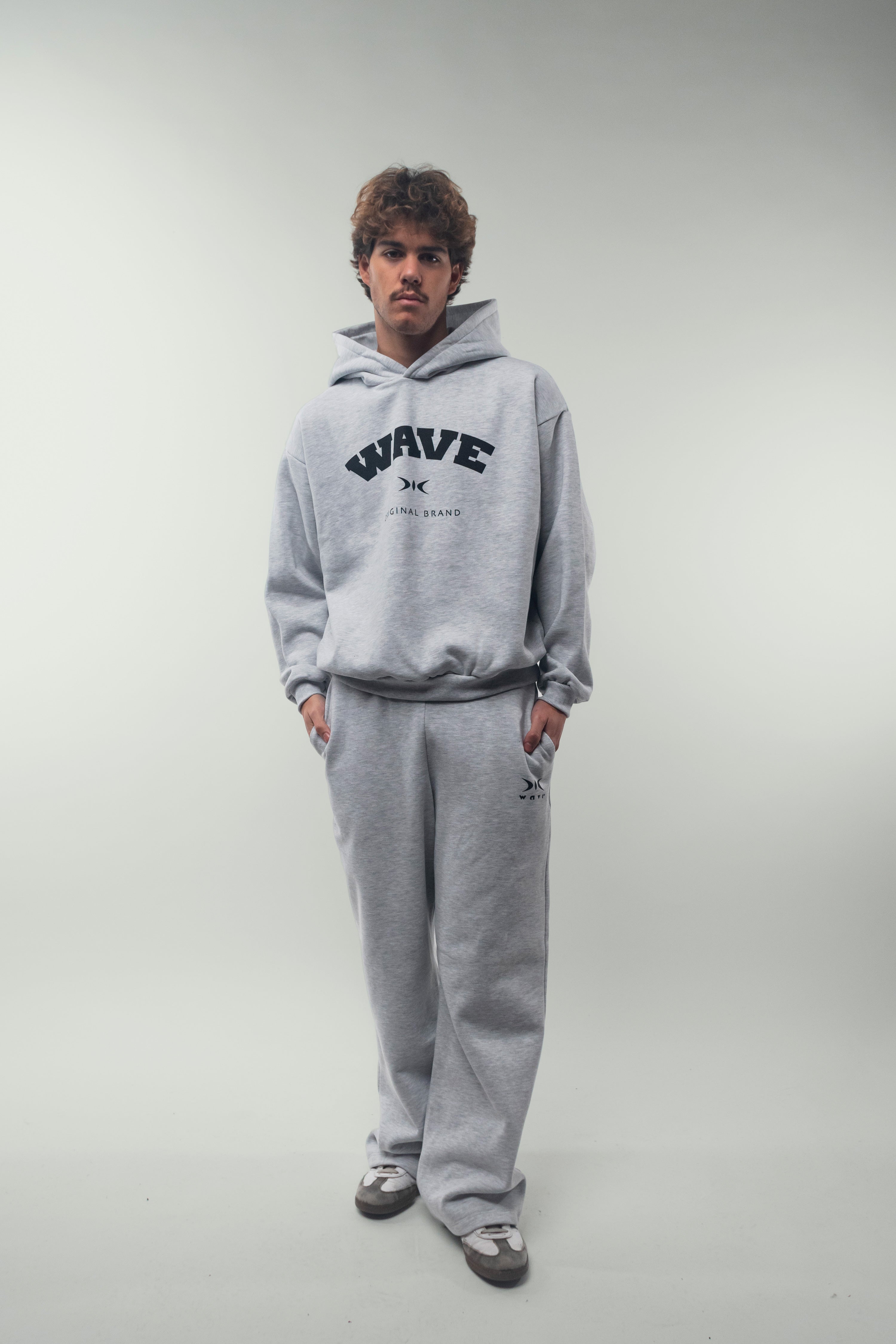 Logo Back to Original Light Grey Hoodie